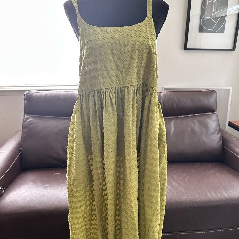 Gudrun Sjoden Green Sleeveless Dress